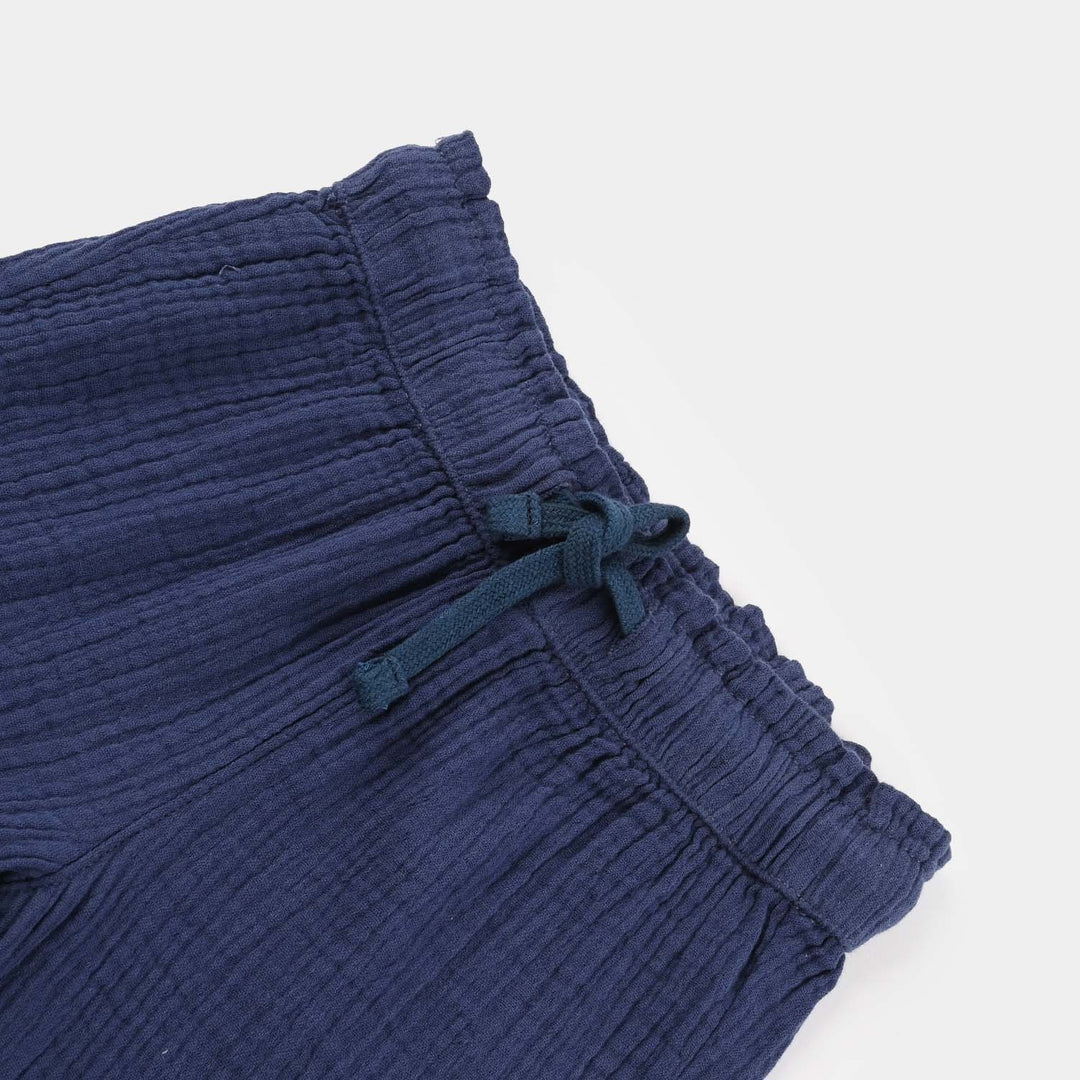GIRLS Gauze COTTON SHORT MOVE-Blue