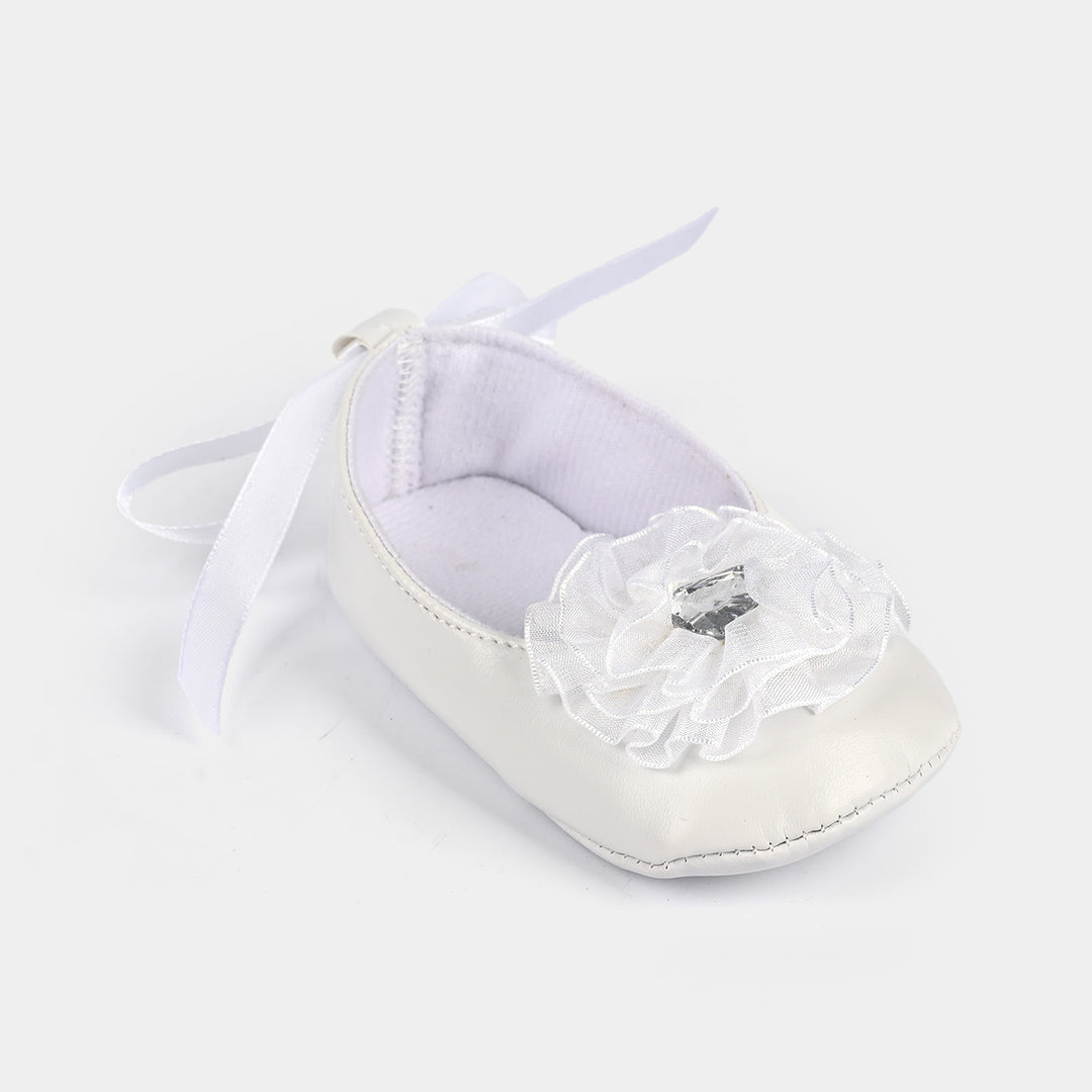 Baby Girl Shoes B-4-White