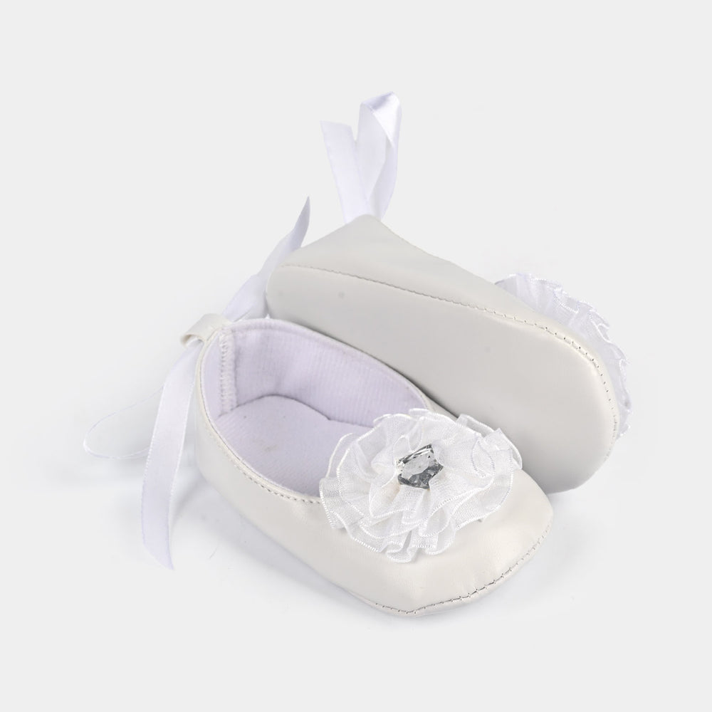 Baby Girl Shoes B-4-White