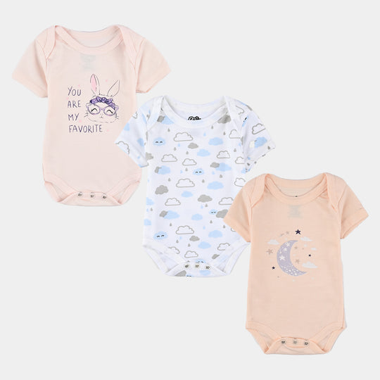 Infant Unisex Short Sleeve Romper/Bodysuit Set (Pack of 3)
