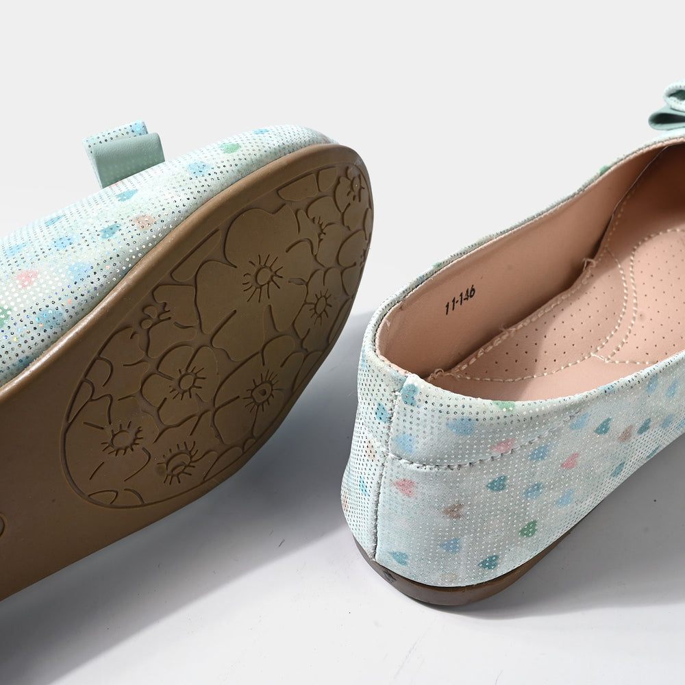 Girls Pumps 11-146-Sea Green
