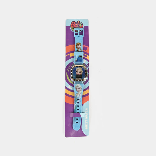 Girls Character Watch Square Golden Border