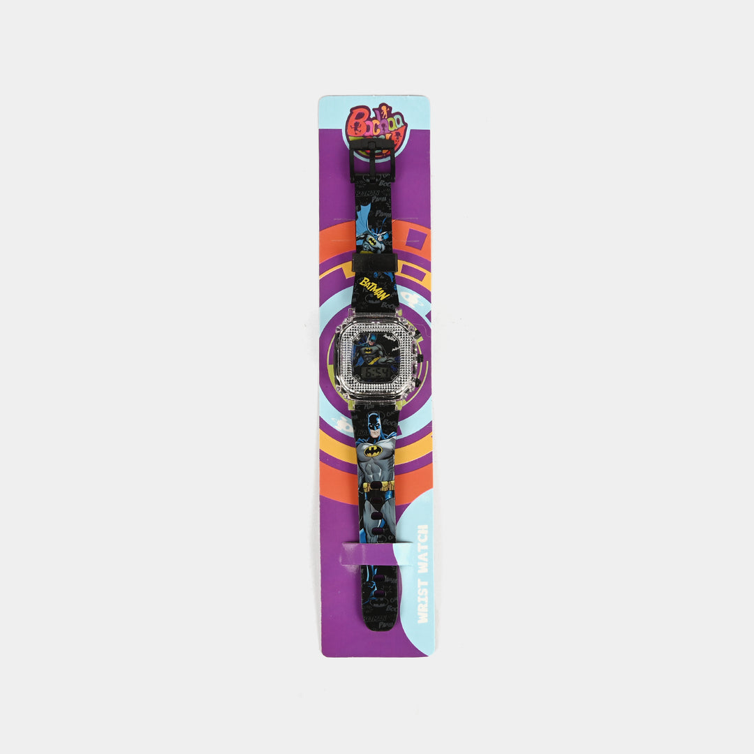 Boys Character Wristwatch Square Dial With Light & Sound
