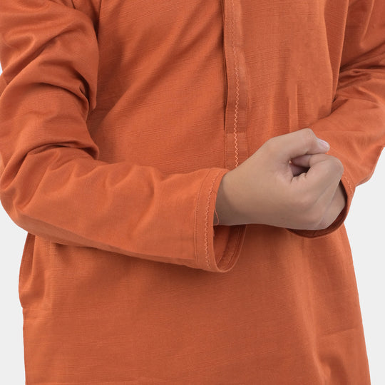 Boys Cotton Slub 2 Piece Suit -Sun Set