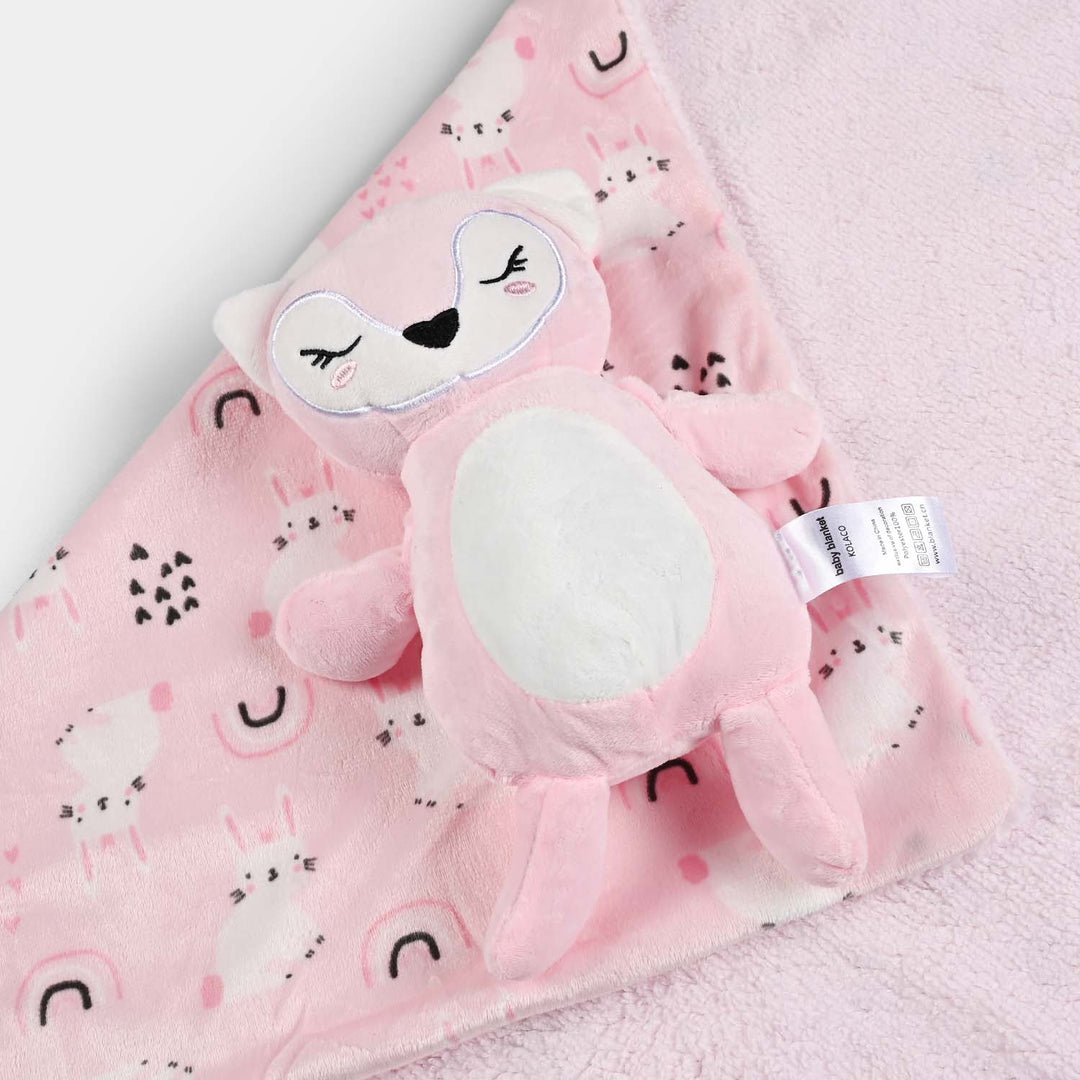 Cute Baby Blanket With Stuff Toy