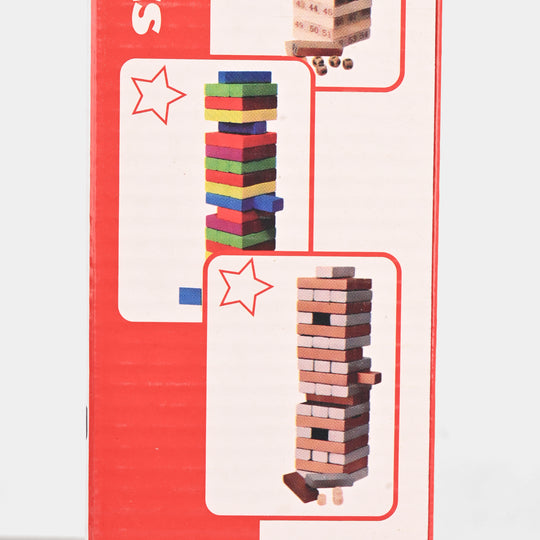 Jenga Game with Wooden Blocks, Stacking Tower Game | 54PCS
