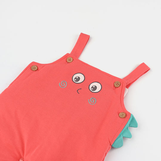 Infant Boys Cotton Interlock Suit - Beige/Orange