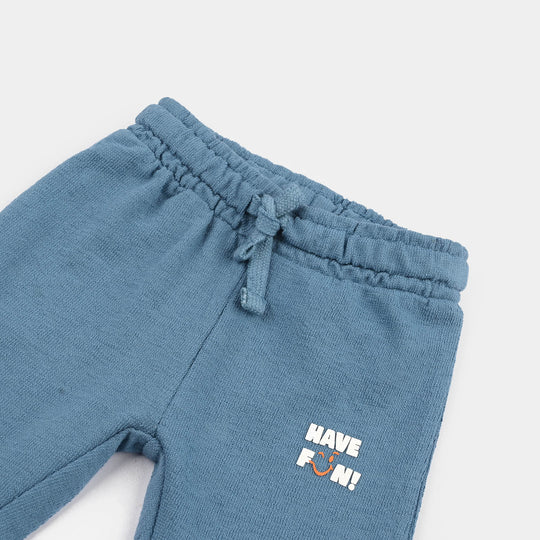 Infant Boys Jersey Pajama (Have Fun) - Blue
