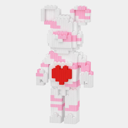 Caring Pink Violent Bear Universal Building Blocks | 1098PCs