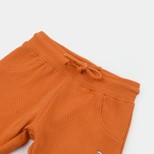 Infant Boys Cotton PK Pajama (Awesome Dude) - Rust