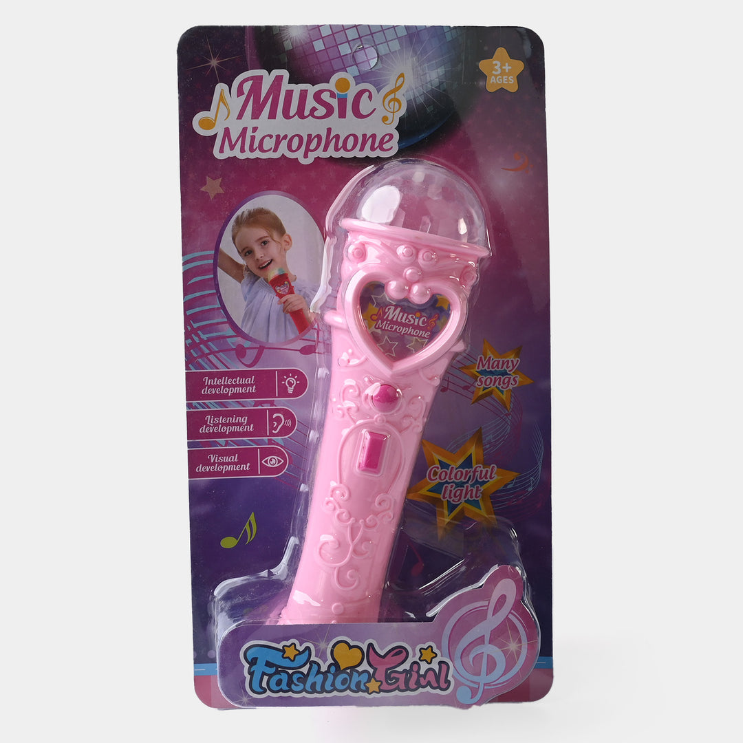 Microphone With Music & Light For Kids