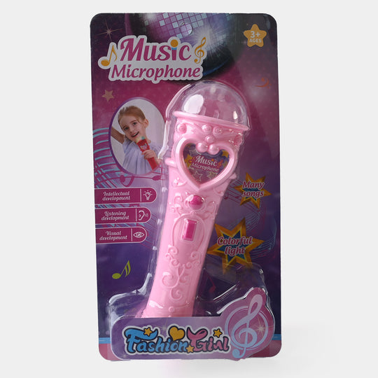 Microphone With Music & Light For Kids