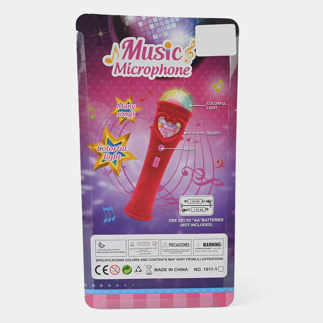Microphone With Music & Light For Kids