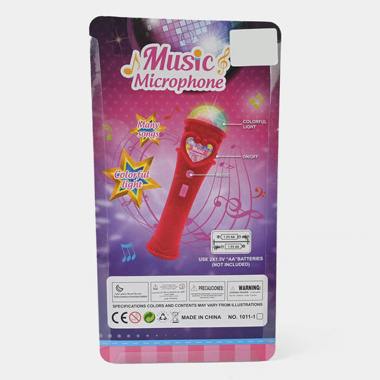 Microphone With Music & Light For Kids