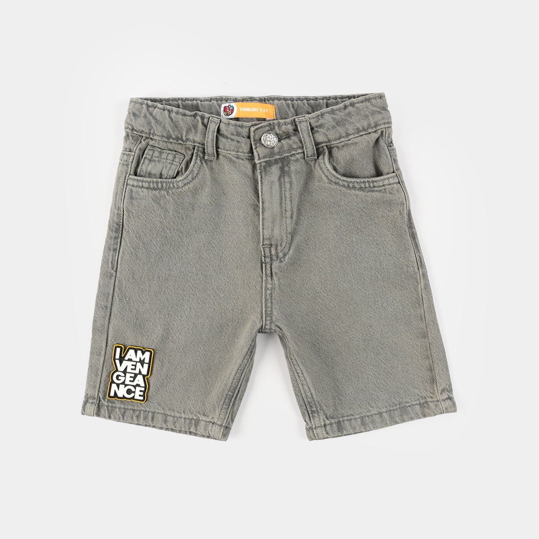 Boys Denim Stretch Shorts (Vengeance) - Grey