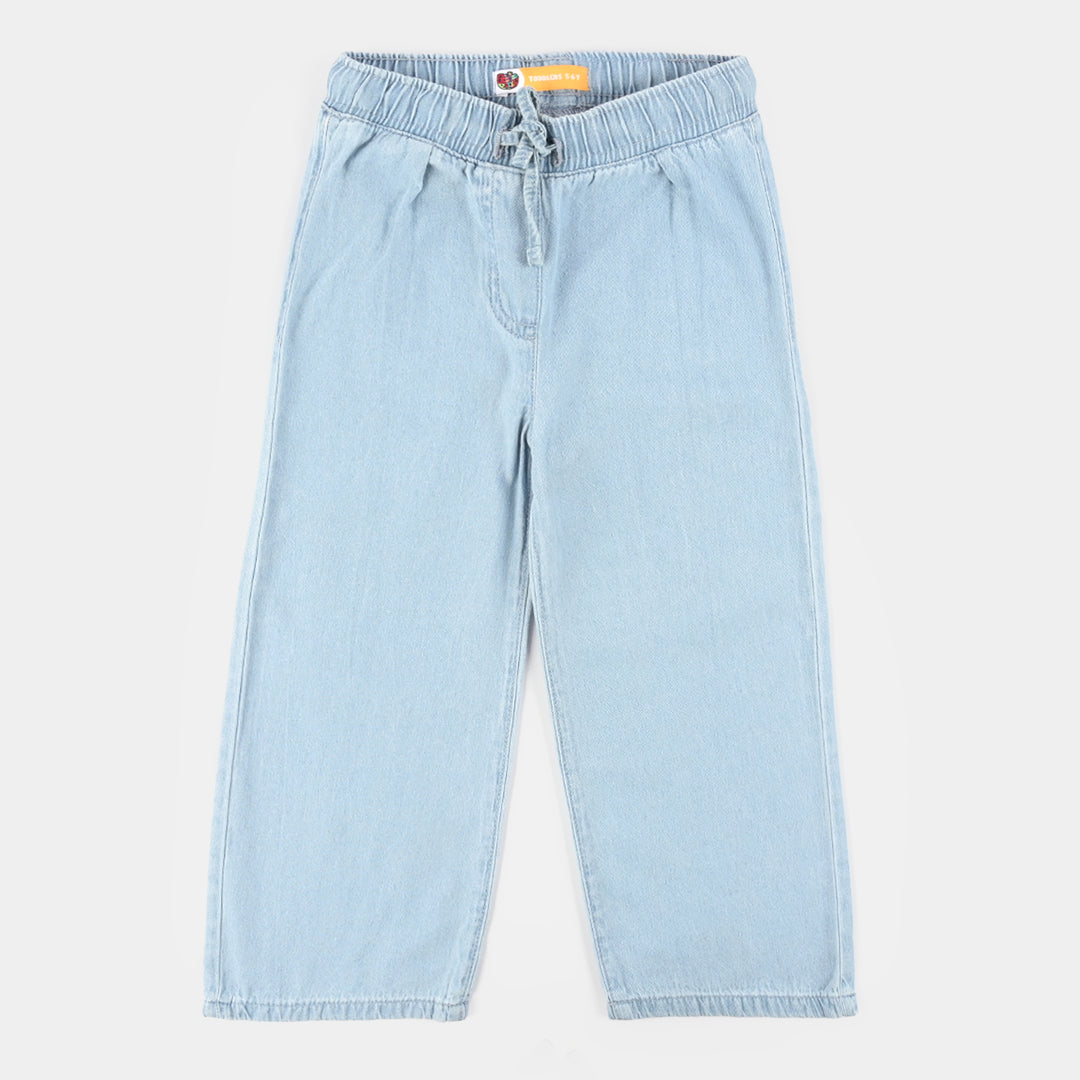 Girls Denim Stretch Pants (Yes) - Light Blue