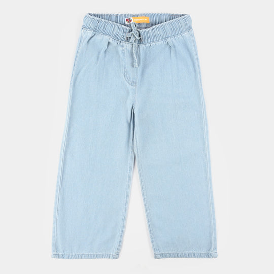 Girls Denim Stretch Pants (Yes) - Light Blue