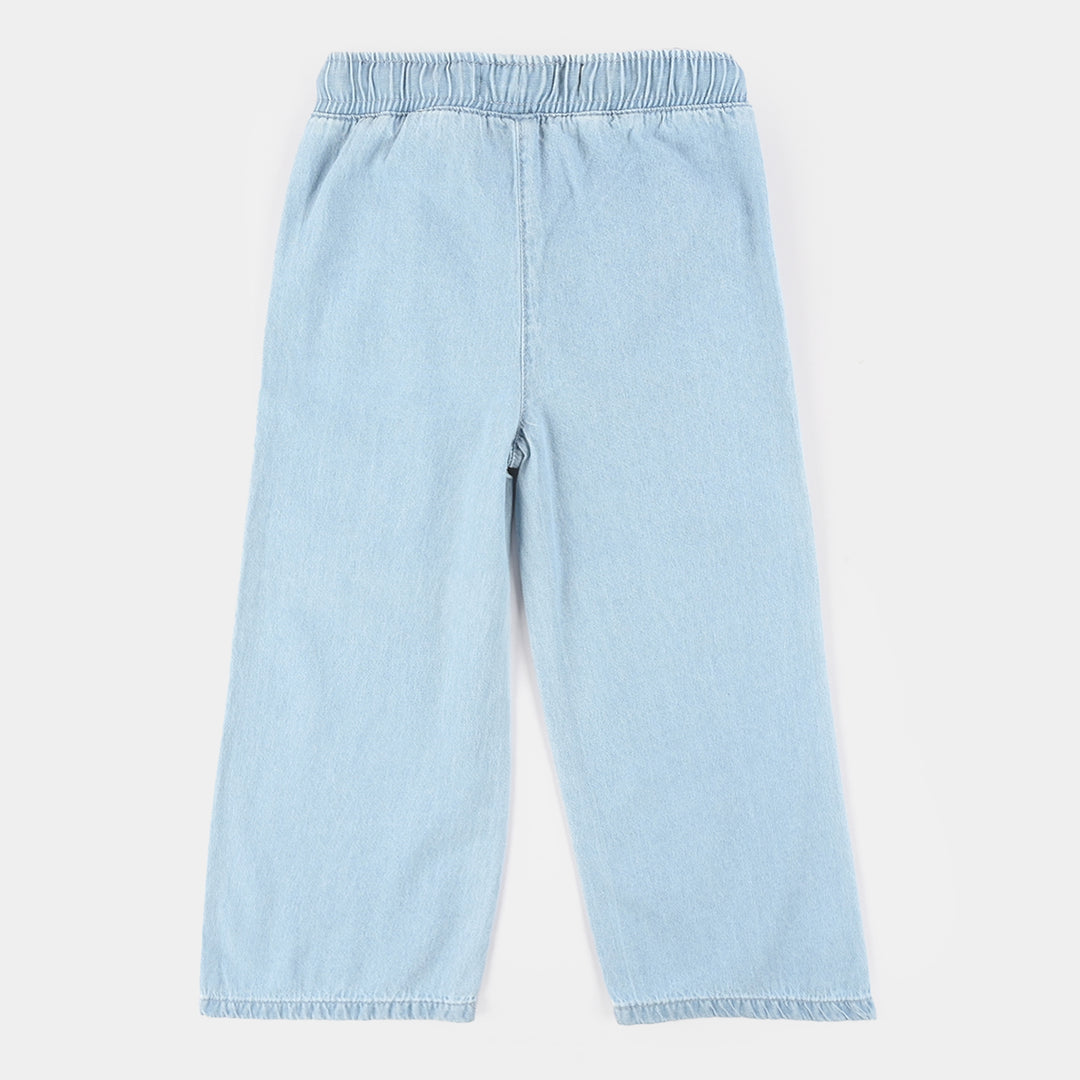 Girls Denim Stretch Pants (Yes) - Light Blue