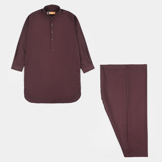 Boys Poly Viscose 2 Piece Suit - Magenta