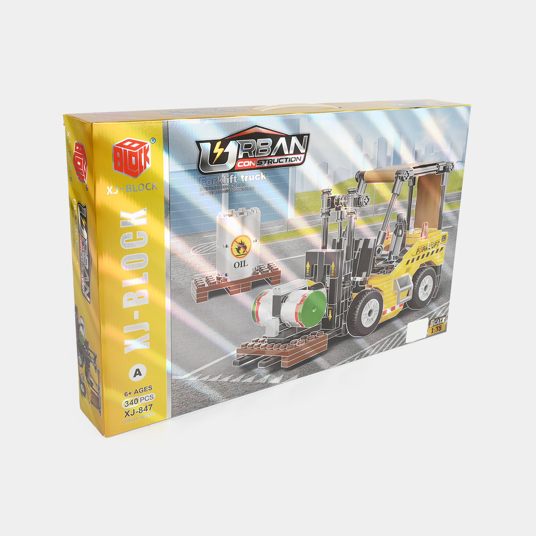 Construction Forklift Building Blocks Set