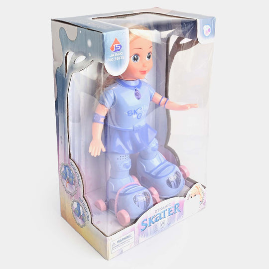 Electric Ice Skating Doll With Light & Music