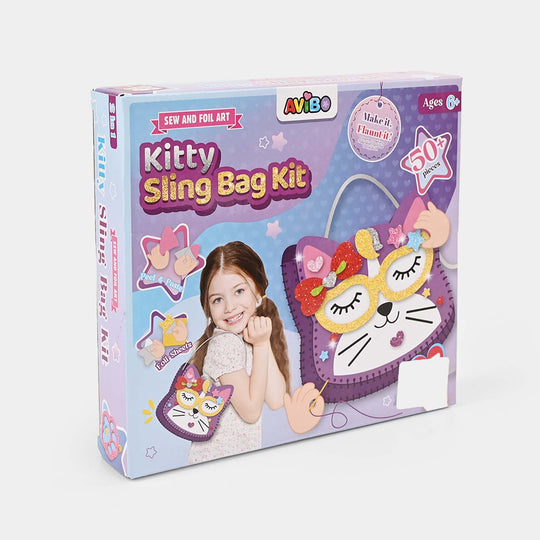 DIY Children's Handmade Kitty Sling Bag Kit for Kids