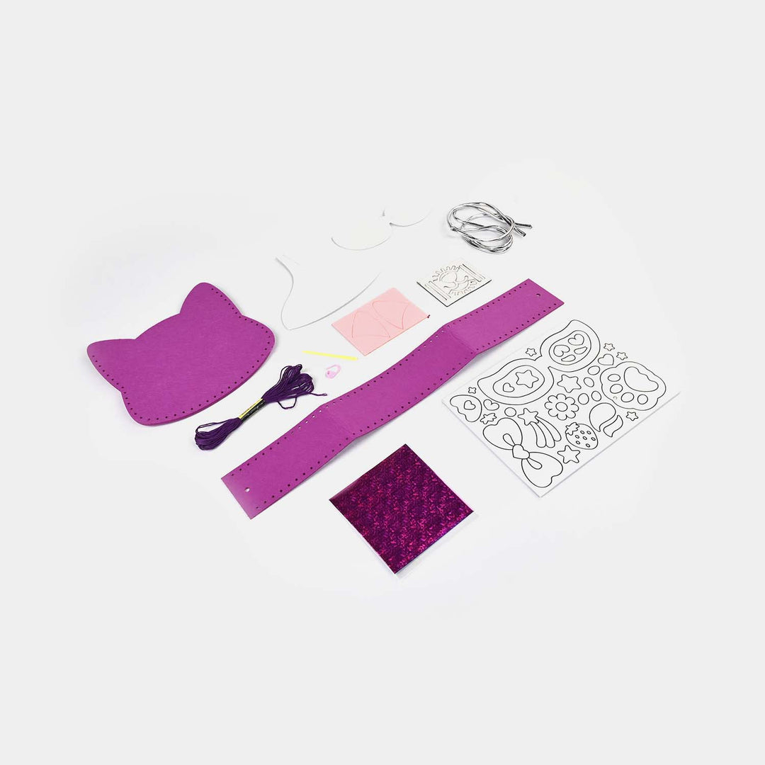 DIY Children's Handmade Kitty Sling Bag Kit for Kids
