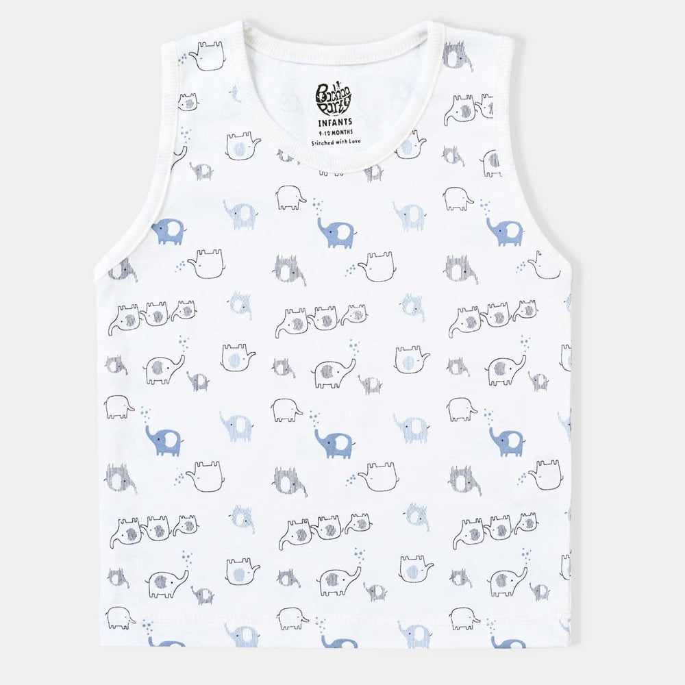 Infant Boys Cotton Interlock 2 Piece Set (Sando/Short)-mIX