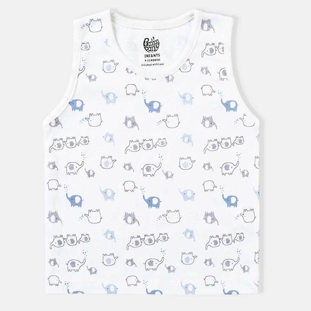 Infant Boys Cotton Interlock 2 Piece Set (Sando/Short)-mIX
