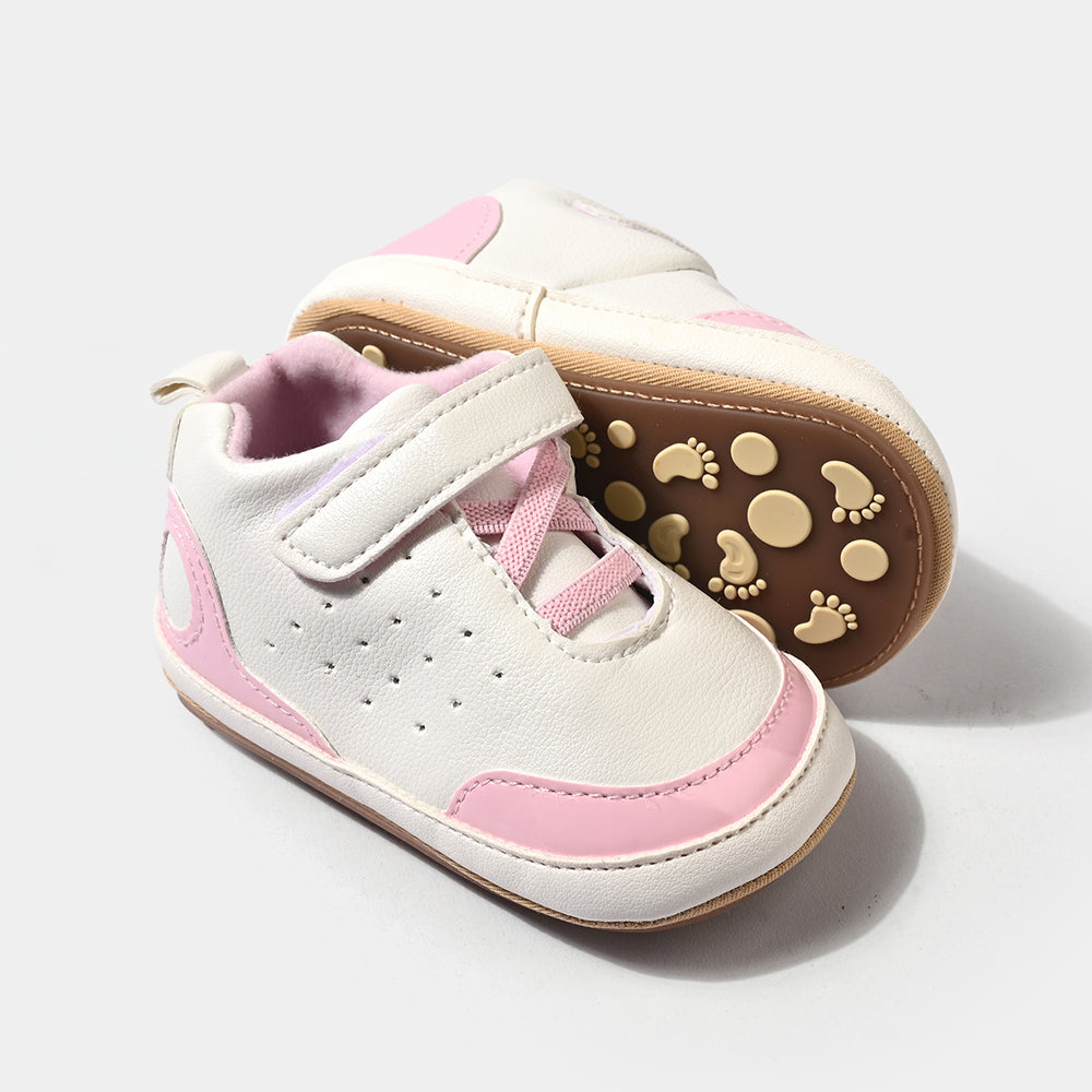 Infant Girls Shoes 6182-White/Pink