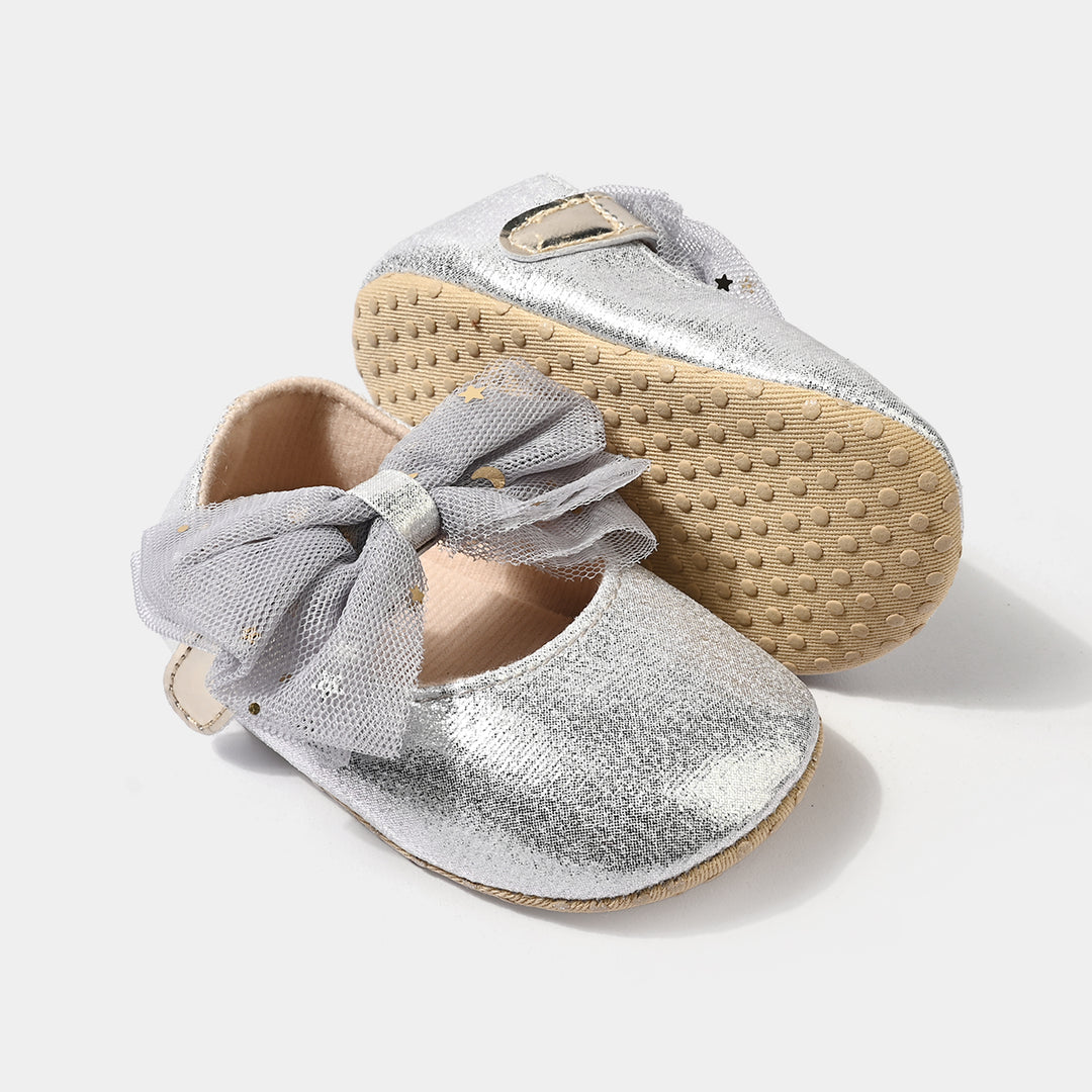 Infant Girls Shoes G33-SILVER