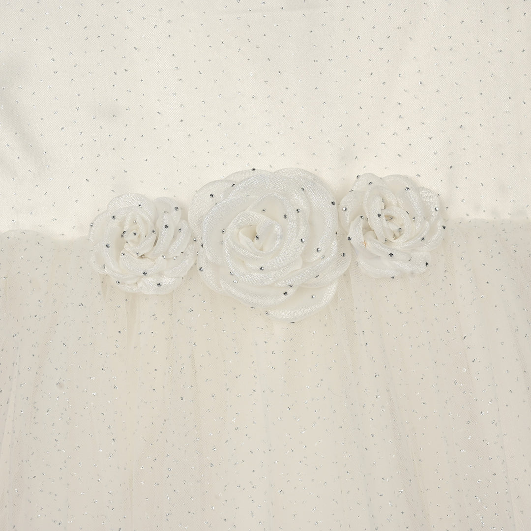 Girls Net Fancy Frock (Fairy) - Off-White