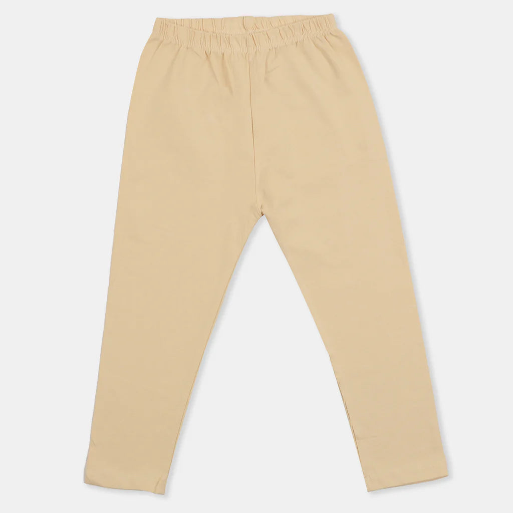 Girls Lycra Jersey Tights Basic-Wheat