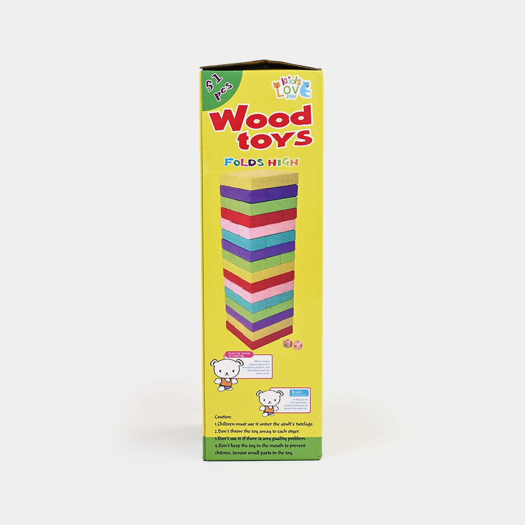 Wooden Stacking Blocks Jenga Puzzle Game