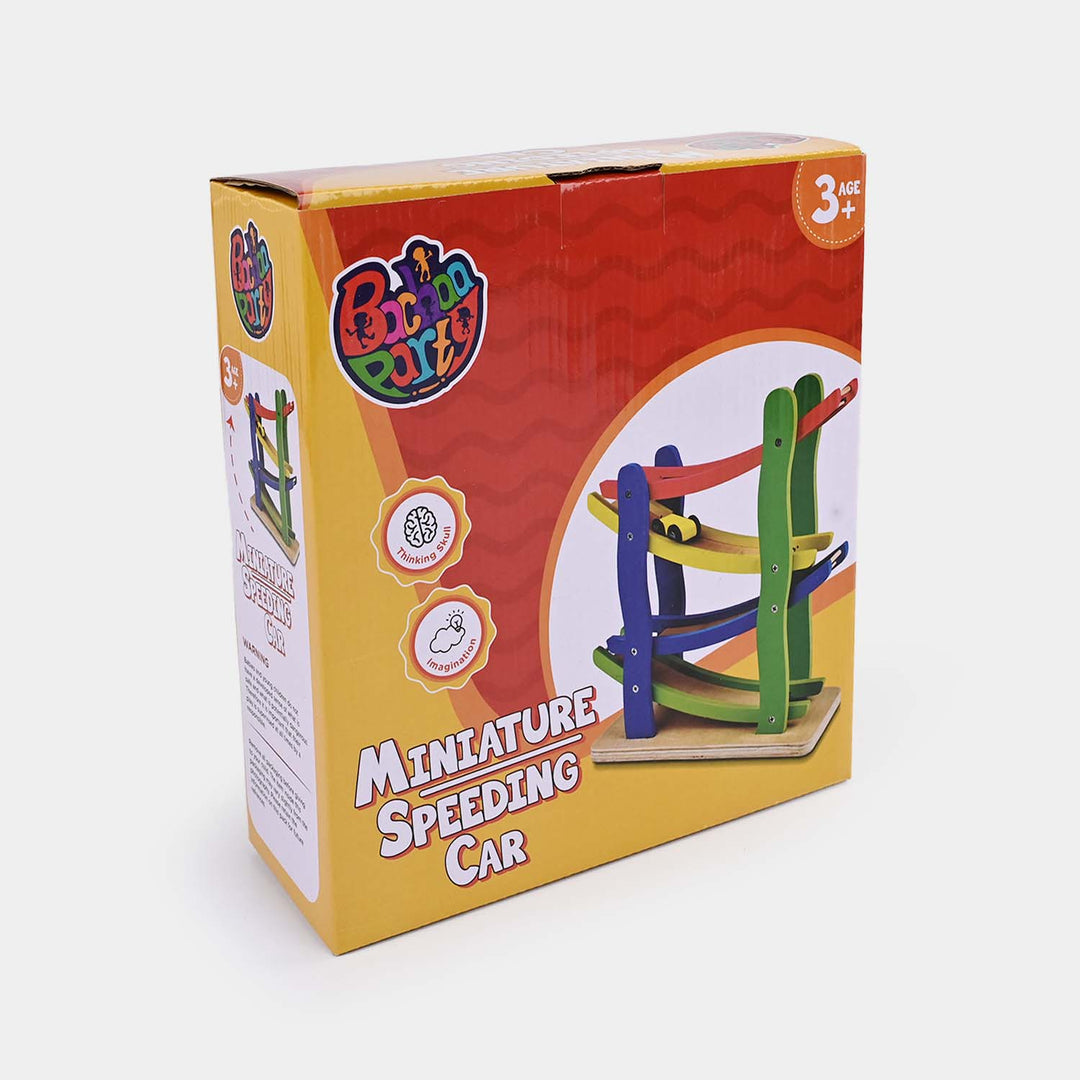 Wooden Zig-Zag Car Ramp Racer for Kids
