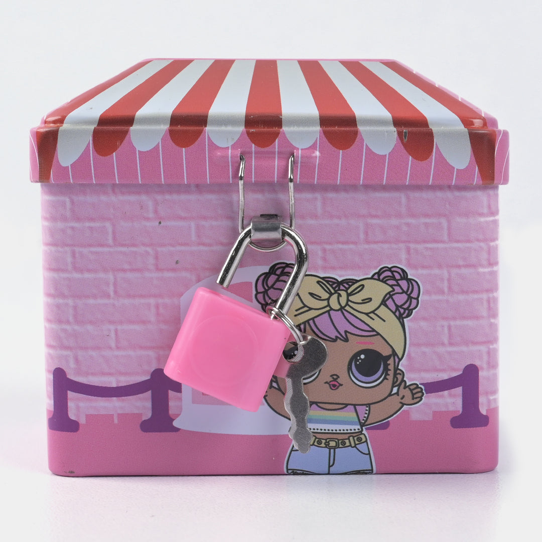 Metal Coin/Money With Lock Box For Kids
