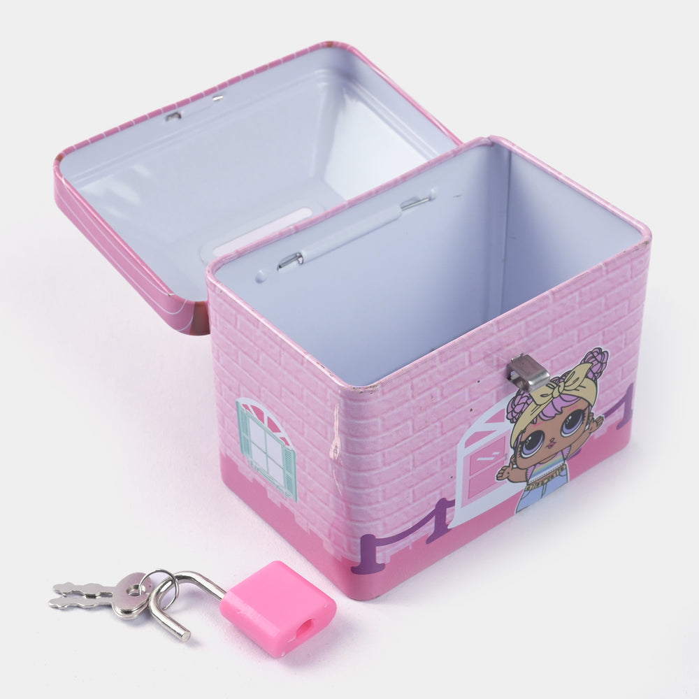Metal Coin/Money With Lock Box For Kids