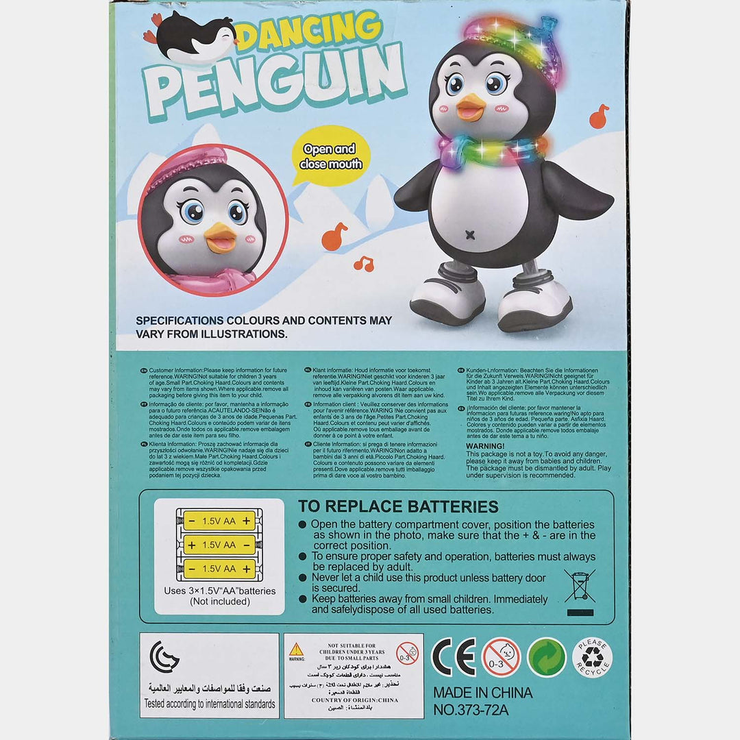 Electric Dancing Penguin Toy with Lights & Sound