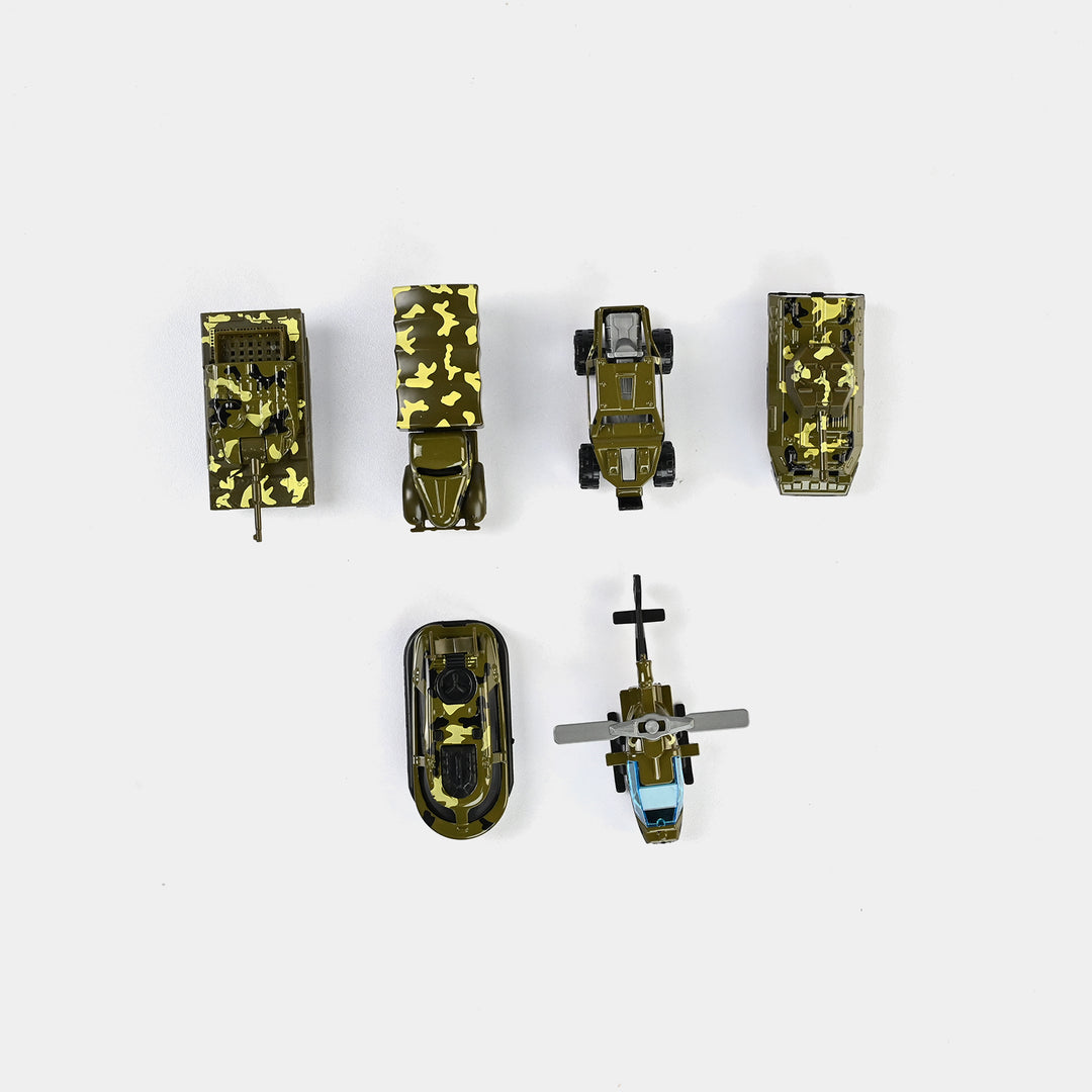 Alloy Slided Military Vehicles Set | Pack of 6