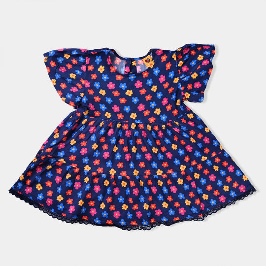 Girls Viscose Casual Frock Florita-Blue