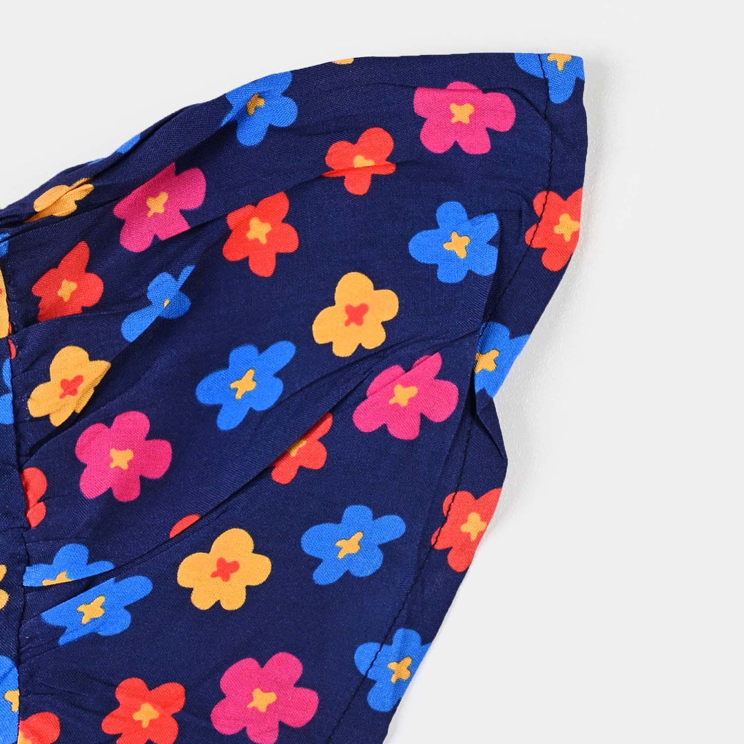 Girls Viscose Casual Frock Florita-Blue