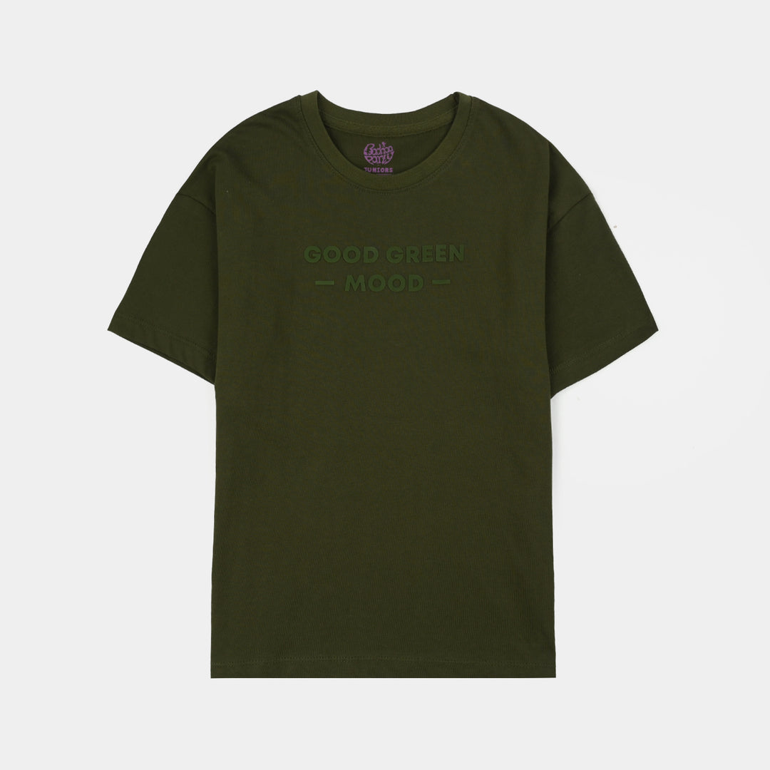 Boys Jersey/Terry T-Shirt (Mood) - Green