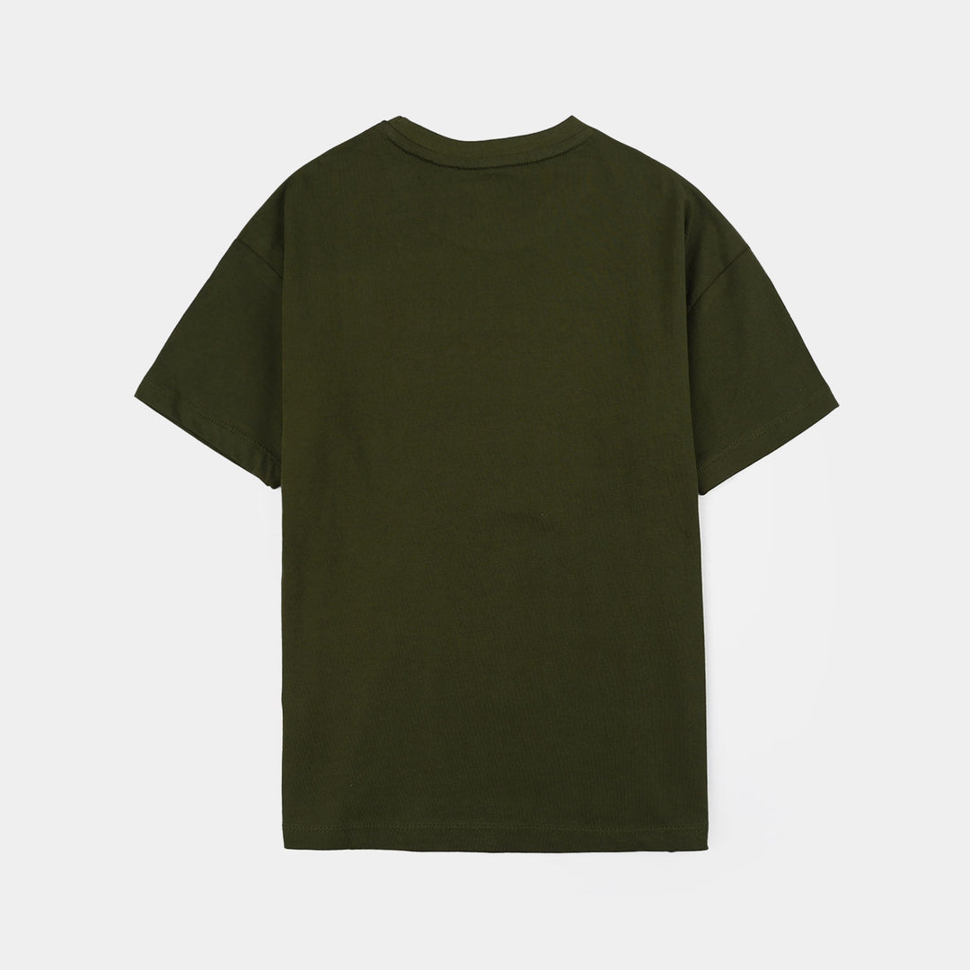 Boys Jersey/Terry T-Shirt (Mood) - Green
