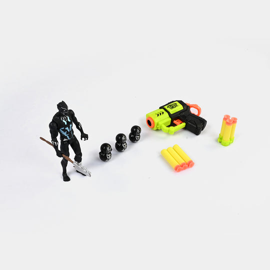 Action Figure Eva Soft Dart Blaster & Targets Set