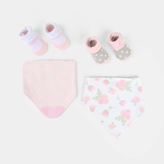 Bib Set 2Pcs With Teether & Socks