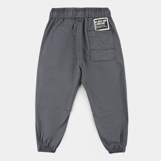 Boys Cotton Twill Pant (Brilliant) – Grey