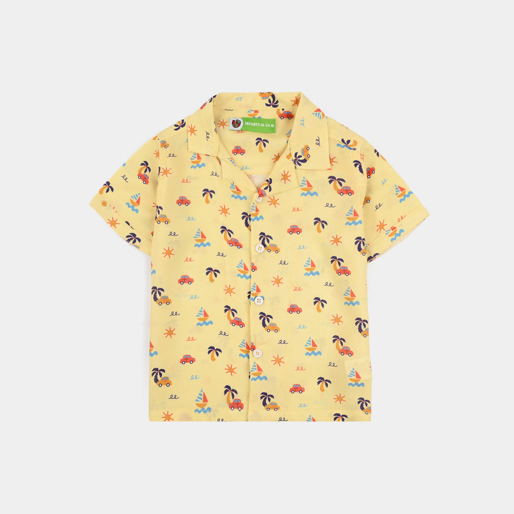 Infant Boys Viscose Nightwear (Beach Vibes) - Yellow