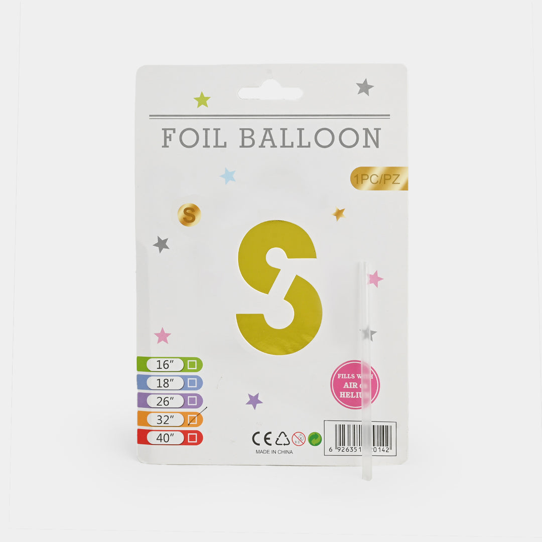 32-Inch Tall Letter Foil Balloons For Celebrations