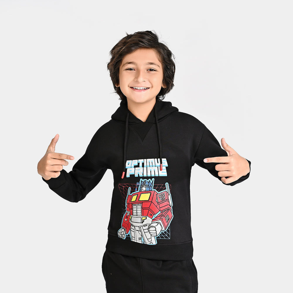 Boys Fleece 2 Piece Suit-Jet Black