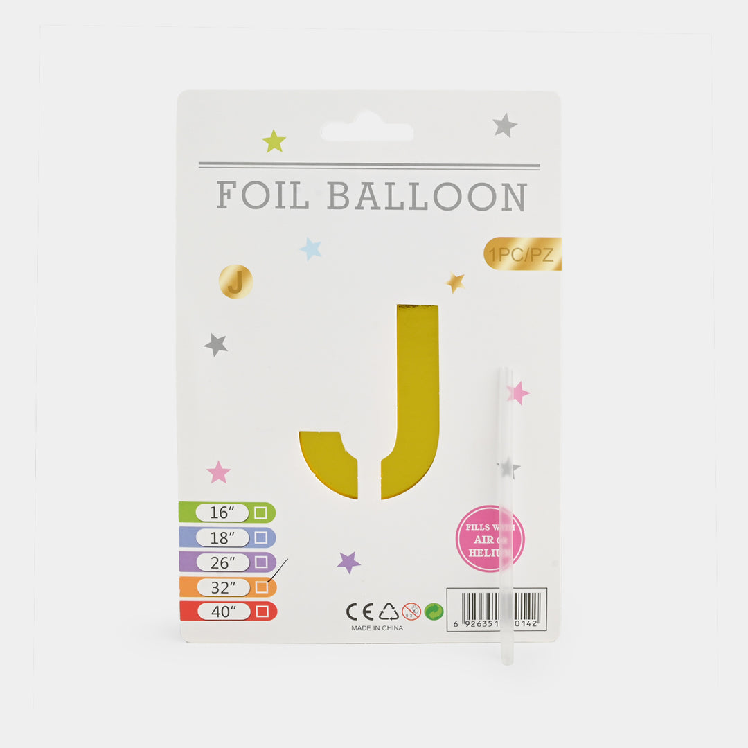 32-Inch Tall Letter Foil Balloons For Celebrations